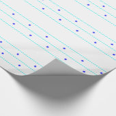 ハヌカー（ユダヤ教の祭り）の星ライン青 ラッピングペーパー (コーナー)