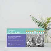 ハヌカー(ユダヤ教の祭り)の(ユダヤ教)メノラーの写真カード シーズンカード (スタンド正面)