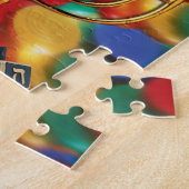 ハヌカー(ユダヤ教の祭り)の(ユダヤ教)メノラー、Dreidelのキャンデー ジグソーパズル (側面)