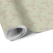 ハヌカー（ユダヤ教の祭り）ろうそく ラッピングペーパー (ロールコーナー)