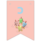 ハヌカー（ユダヤ教の祭り）カスタマイズ踊り バンティングフラッグ (第2の旗)