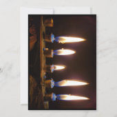 ハヌカー（ユダヤ教の祭り）キャンドルフレイムス、スターオブデイヴィッド招待状 招待状 (裏面)