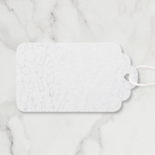 ハヌカー(ユダヤ教の祭り) ギフトタグ (正面 (横))