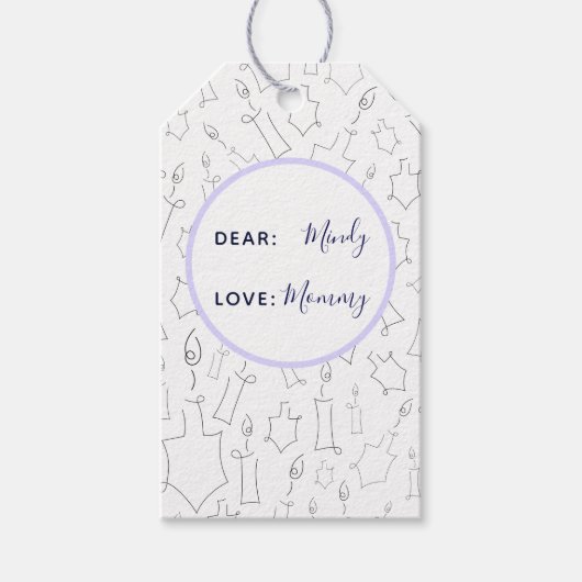 ハヌカー(ユダヤ教の祭り) ギフトタグ (正面)