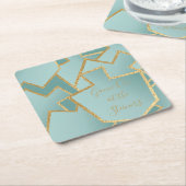 ハヌカー（ユダヤ教の祭り）ゲームオンドレイデルスターコイ スクエアペーパーコースター (アングル)