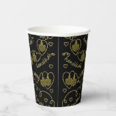 ハヌカー（ユダヤ教の祭り）ゴールデンドリードル8oz. 紙コップ (右)