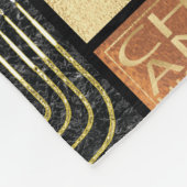 ハヌカー(ユダヤ教の祭り)ゴールデンモンタージュ フリースブランケット (角)