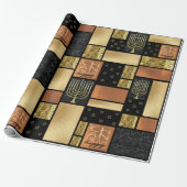 ハヌカー（ユダヤ教の祭り）ゴールデンモンタージュ ラッピングペーパー (アンロールド)