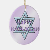 ハヌカー(ユダヤ教の祭り)スター・オブ・デイビッド セラミックオーナメント (右)