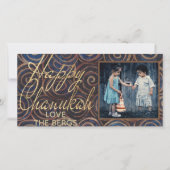 ハヌカー(ユダヤ教の祭り)スピニング浚渫船 シーズンカード (正面)