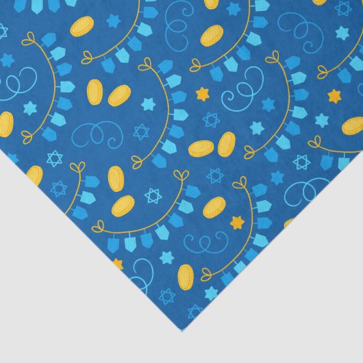 ハヌカー(ユダヤ教の祭り)ドレデルバンナーズジェルトギフトブルー 薄葉紙 (詳細)