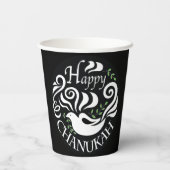 ハヌカー(ユダヤ教の祭り)ドーブ8オズ。 紙コップ (裏面)