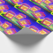 ハヌカー（ユダヤ教の祭り）ハウス ラッピングペーパー (角)