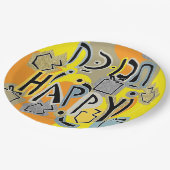 ハヌカー(ユダヤ教の祭り)ハッピーグリジー ペーパープレート (アングル)