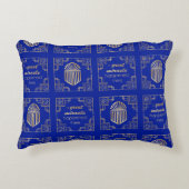 ハヌカー（ユダヤ教の祭り）/ハヌカーアールデコ金ゴールド浚渫船 アクセントクッション (正面)