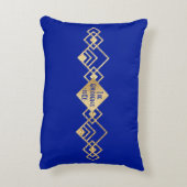 ハヌカー(ユダヤ教の祭り)/ハヌカーアールデコ金ゴールド浚渫船 アクセントクッション (裏面(縦))