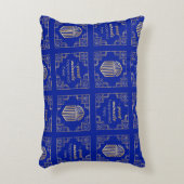 ハヌカー(ユダヤ教の祭り)/ハヌカーアールデコ金ゴールド浚渫船 アクセントクッション (正面(垂直))