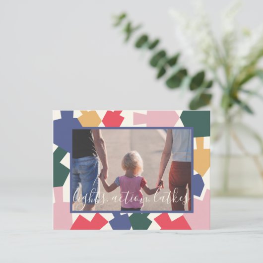 ハヌカー(ユダヤ教の祭り)ハヌカー踊りドレイデス インビテーションポストカード (スタンド正面)