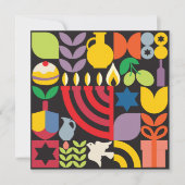 ハヌカー(ユダヤ教の祭り)ハヌカー(ユダヤ教)メノラードヌユダヤ星 カード (正面)