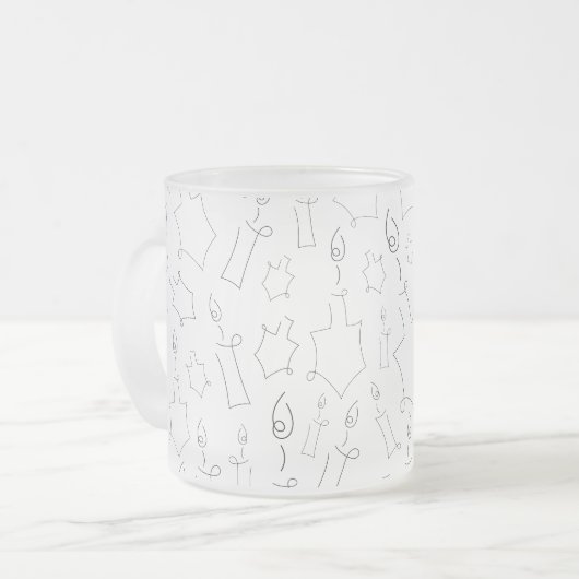 ハヌカー(ユダヤ教の祭り) フロストグラスマグカップ (正面左)