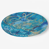 ハヌカー（ユダヤ教の祭り）ブルースとゴールズ ペーパープレート (アングル)