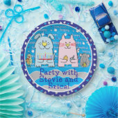 ハヌカー(ユダヤ教の祭り)マウスとフレンド ペーパープレート (パーティー)