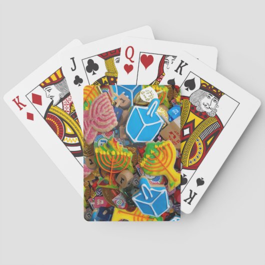 ハヌカー(ユダヤ教の祭り)メノラドレイデルスゲルト トランプ (裏面)