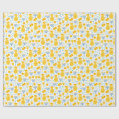 ハヌカー(ユダヤ教の祭り)メノラーズゲルトピッチャー油ホワイト金ゴールドブルー ラッピングペーパー (フラット)