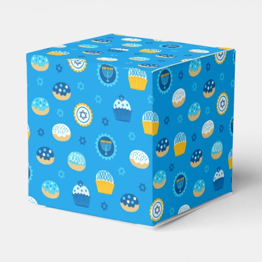 ハヌカー(ユダヤ教の祭り)ユダヤ人スターカップケーズブルージェリードーナツ フェイバーボックス (裏面サイド)