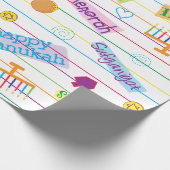 ハヌカー(ユダヤ教の祭り)ラッピング紙「ハヌカーパーティー」 ラッピングペーパー (角)