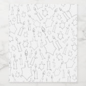 ハヌカー（ユダヤ教の祭り） ワインラベル (シングルラベル)