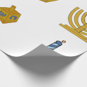 ハヌカー（ユダヤ教の祭り）包装紙 ラッピングペーパー (角)