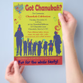 ハヌカー（ユダヤ教の祭り）得フライヤー チラシ (手)