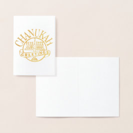 ハヌカー（ユダヤ教の祭り）挨拶 箔カード