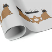 ハヌカー（ユダヤ教の祭り）猫の包装紙 ラッピングペーパー (ロールコーナー)