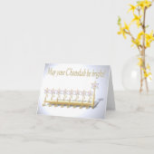 ハヌカー(ユダヤ教の祭り)用ゴールデンファンタジーフローラ(ユダヤ教)メノラー カード (黄色い花)