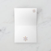 ハヌカー(ユダヤ教の祭り)用ゴールデンファンタジーフローラ(ユダヤ教)メノラー カード (内部)