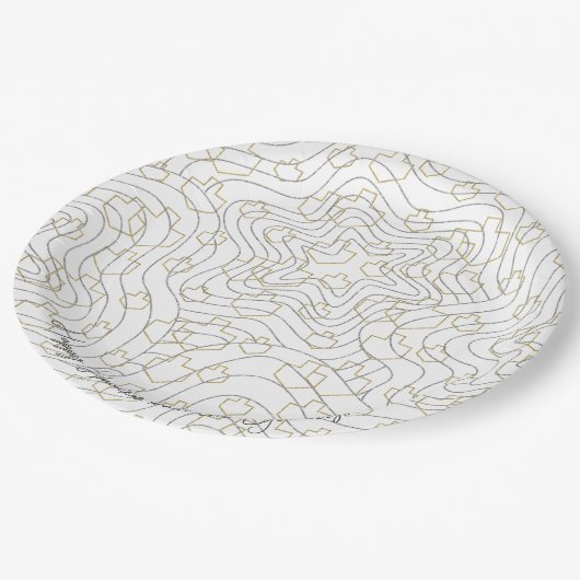 ハヌカー（ユダヤ教の祭り）金ゴールドシルバースターズ&ドレイデス ペーパープレート (アングル)