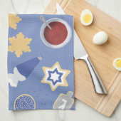 ハヌカー（ユダヤ教の祭り）cookieパーティー キッチンタオル (四つ折り)