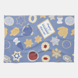 ハヌカー（ユダヤ教の祭り）cookieパーティー キッチンタオル