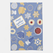 ハヌカー（ユダヤ教の祭り）cookieパーティー キッチンタオル (縦)