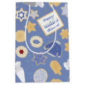 ハヌカー（ユダヤ教の祭り）cookieパーティー ミディアムペーパーバッグ (正面)