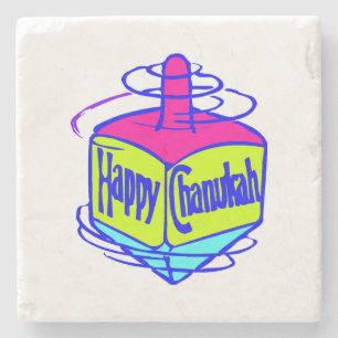 ハヌカー(ユダヤ教の祭り) Dreidel ストーンコースター
