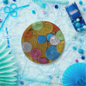 ハヌカー（ユダヤ教の祭り） Gelt ペーパープレート (パーティー)