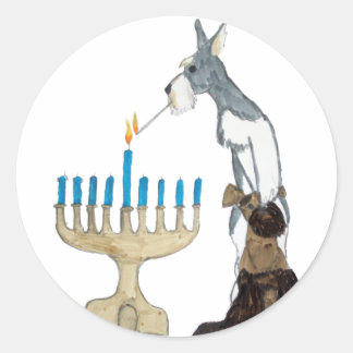 ハヌカー（ユダヤ教の祭り）( Hanukkah )カード ラウンドシール