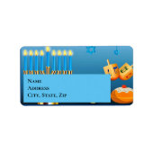 ハヌカー（ユダヤ教）メノラーとドレイデス ラベル (正面)