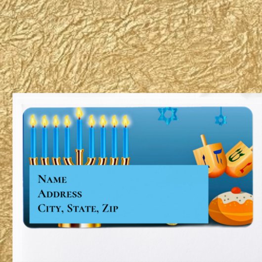 ハヌカー（ユダヤ教）メノラーとドレイデス ラベル