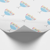 ハヌカー（ユダヤ教）メノラーと顔マスク ラッピングペーパー (角)