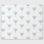 ハヌカー（ユダヤ教）メノラーと顔マスク ラッピングペーパー (フラット)