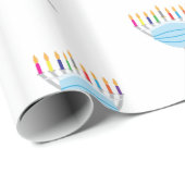 ハヌカー（ユダヤ教）メノラーと顔マスク ラッピングペーパー (ロールコーナー)